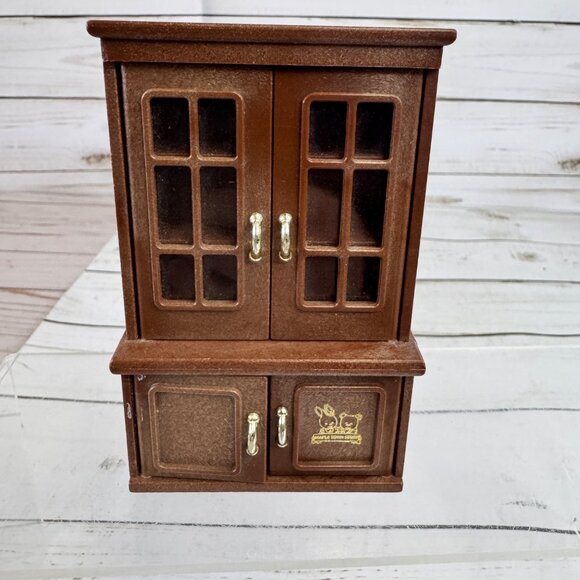 Bandai Maple Town Story 1985 Dining Room China Cabinet Hutch Desk Dollhouse - Picture 5 of 13